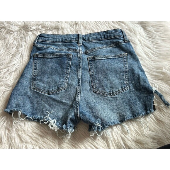 Wild Fable Women’s Size 8 Highest Rise Cut Off Jean Shorts Jorts Side Slits - Picture 9 of 11